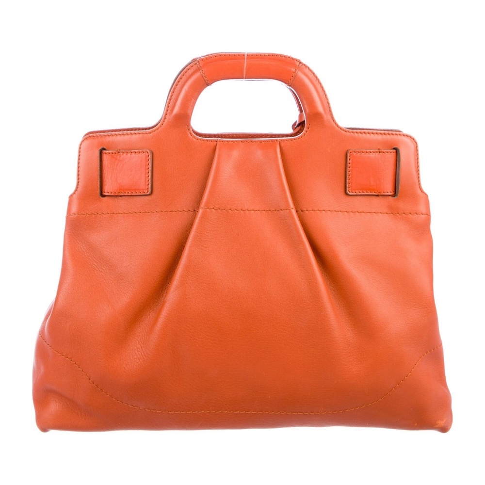 Salvatore Ferragamo Orange Leather Gancio Tote - Picture 4 of 5